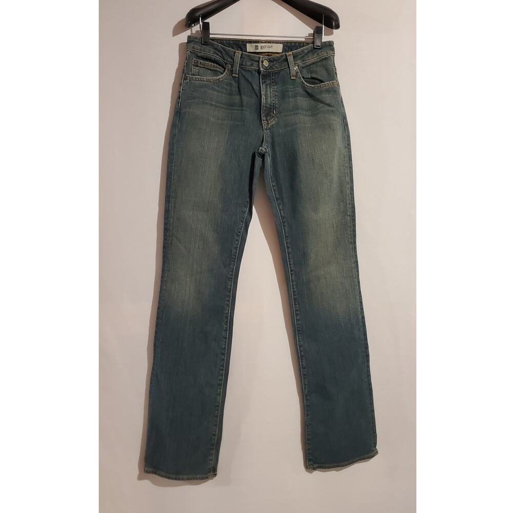 Vtg Y2K Gap Boot Cut Stretch Lightly Distressed Denim Jeans Womens Size 6 Long